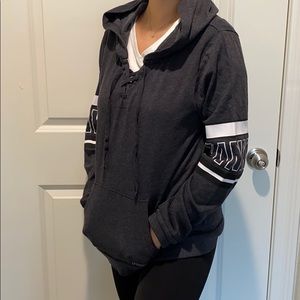 Pink Victoria’s Secret pull over hoodie